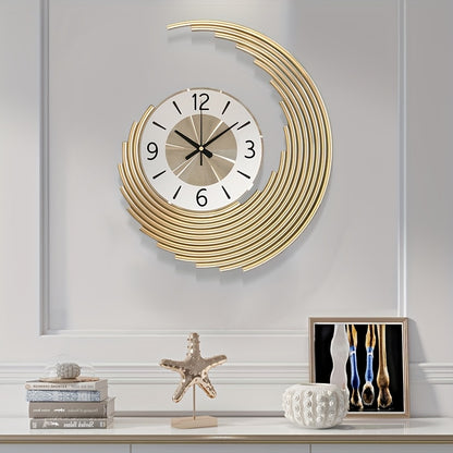 Ceas de perete modern 3D din metal | Ceas decorativ cu mecanism quartz silențios
