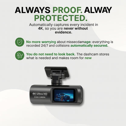 Cameră de bord 4K Ultra HD WiFi Viziune nocturnă GPS Recorder auto