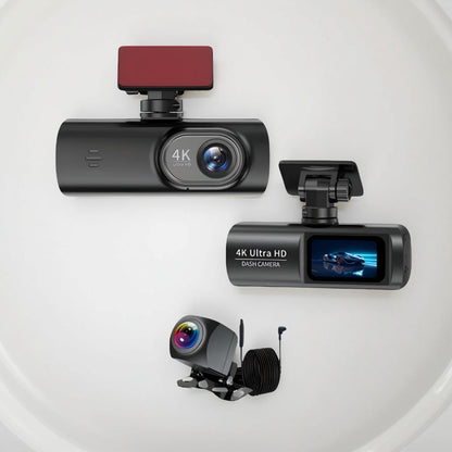 Cameră de bord 4K Ultra HD WiFi Viziune nocturnă GPS Recorder auto