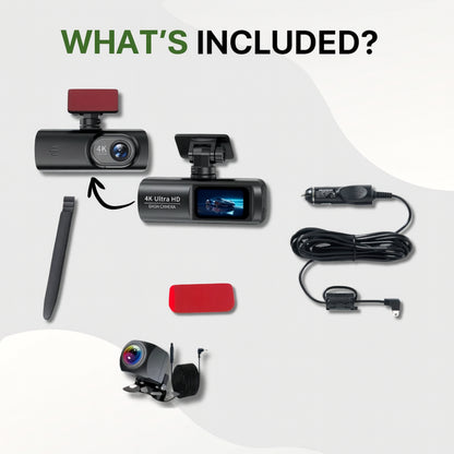 Cameră de bord 4K Ultra HD WiFi Viziune nocturnă GPS Recorder auto