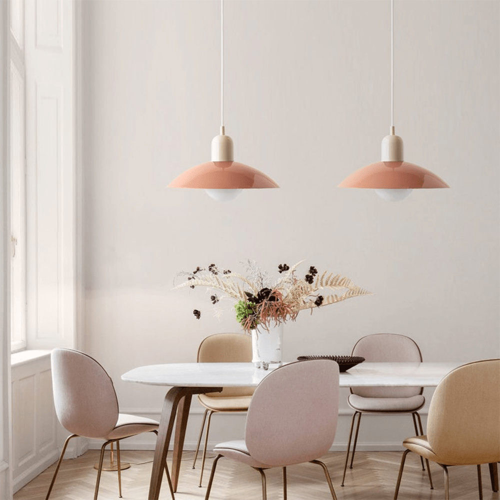 Candeeiro Suspenso Macaron Bauhaus | Lâmpada de Teto Moderna e Colorida