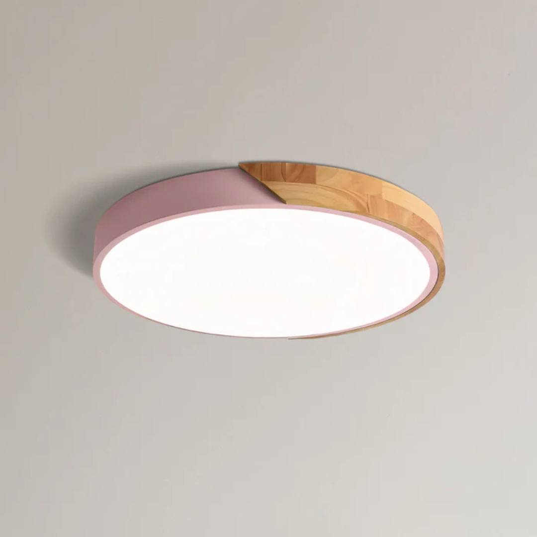 LED-Deckenleuchte | Modernes nordisches Holzdesign