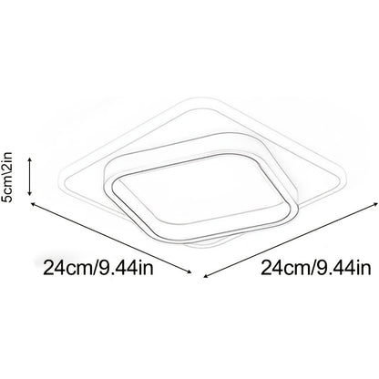 Lámpara de Techo LED Cuadrada Moderna | Luminaria Empotrada Geométrica Minimalista