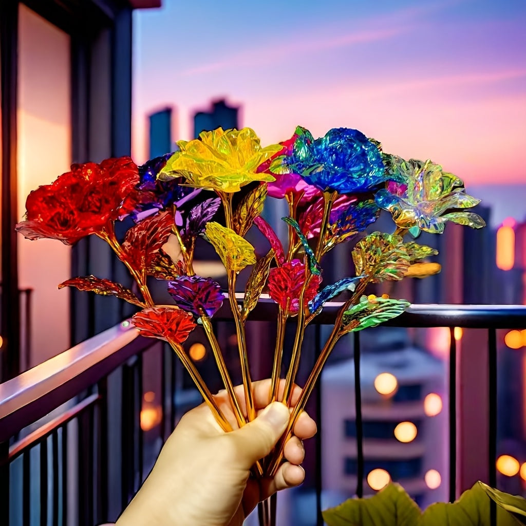 Ramo de Flores Regalo para el Día de la Madre Rosa Artificial Decoración de Mesa
