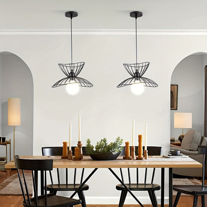 Lámpara Colgante Retro Negra | Diseño Industrial Ajustable