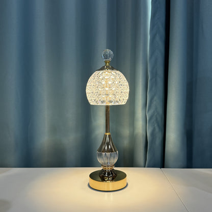 Crystal Touch Tischlampe | Wiederaufladbare LED-Nachttischlampe