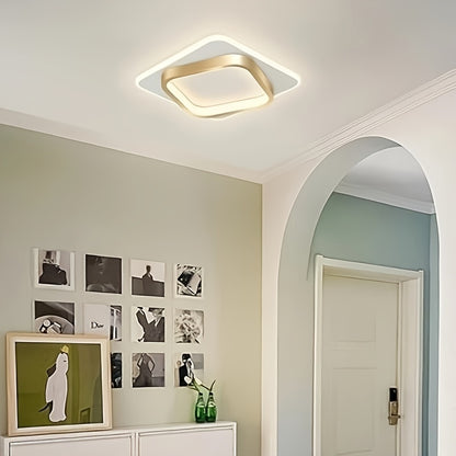 Lámpara de Techo LED Cuadrada Moderna | Luminaria Empotrada Geométrica Minimalista