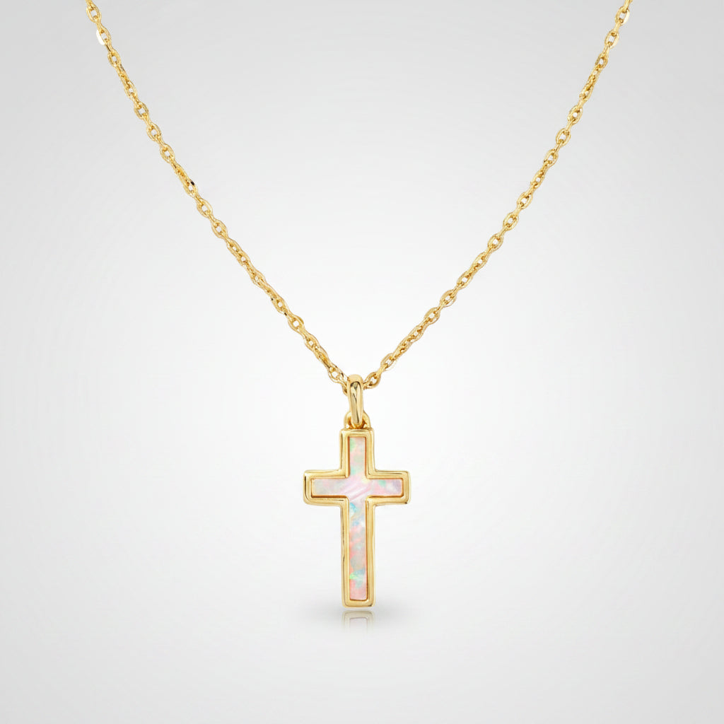 Collana con Ciondolo Croce Regalo per la Festa della Mamma Gioielli in Oro Minimalista