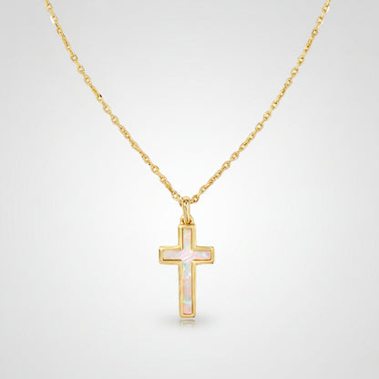 Collana con Ciondolo Croce Regalo per la Festa della Mamma Gioielli in Oro Minimalista