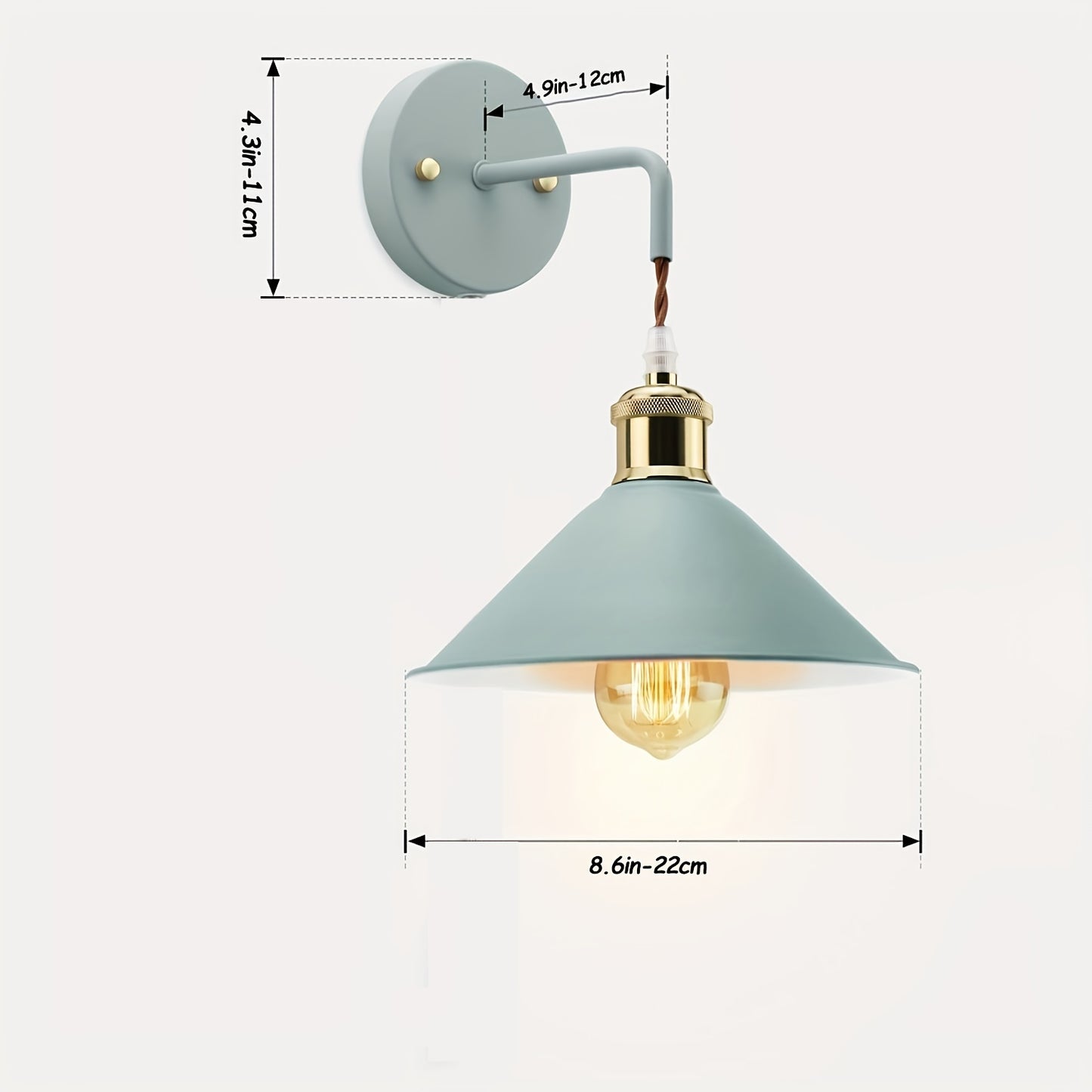 Modern Metal Wall Sconce | Industrial Oil-Rubbed Wall Light Fixture