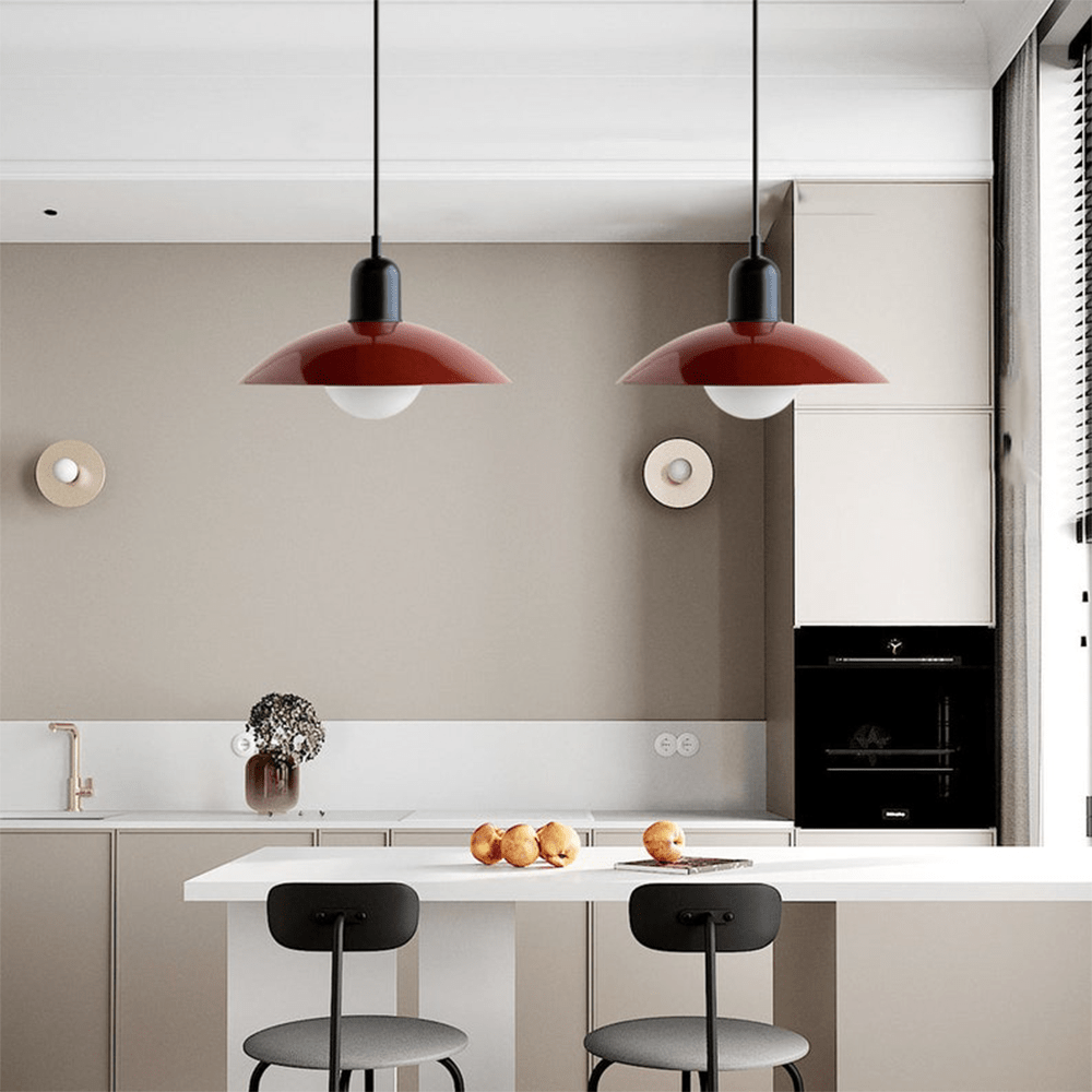 Candeeiro Suspenso Macaron Bauhaus | Lâmpada de Teto Moderna e Colorida