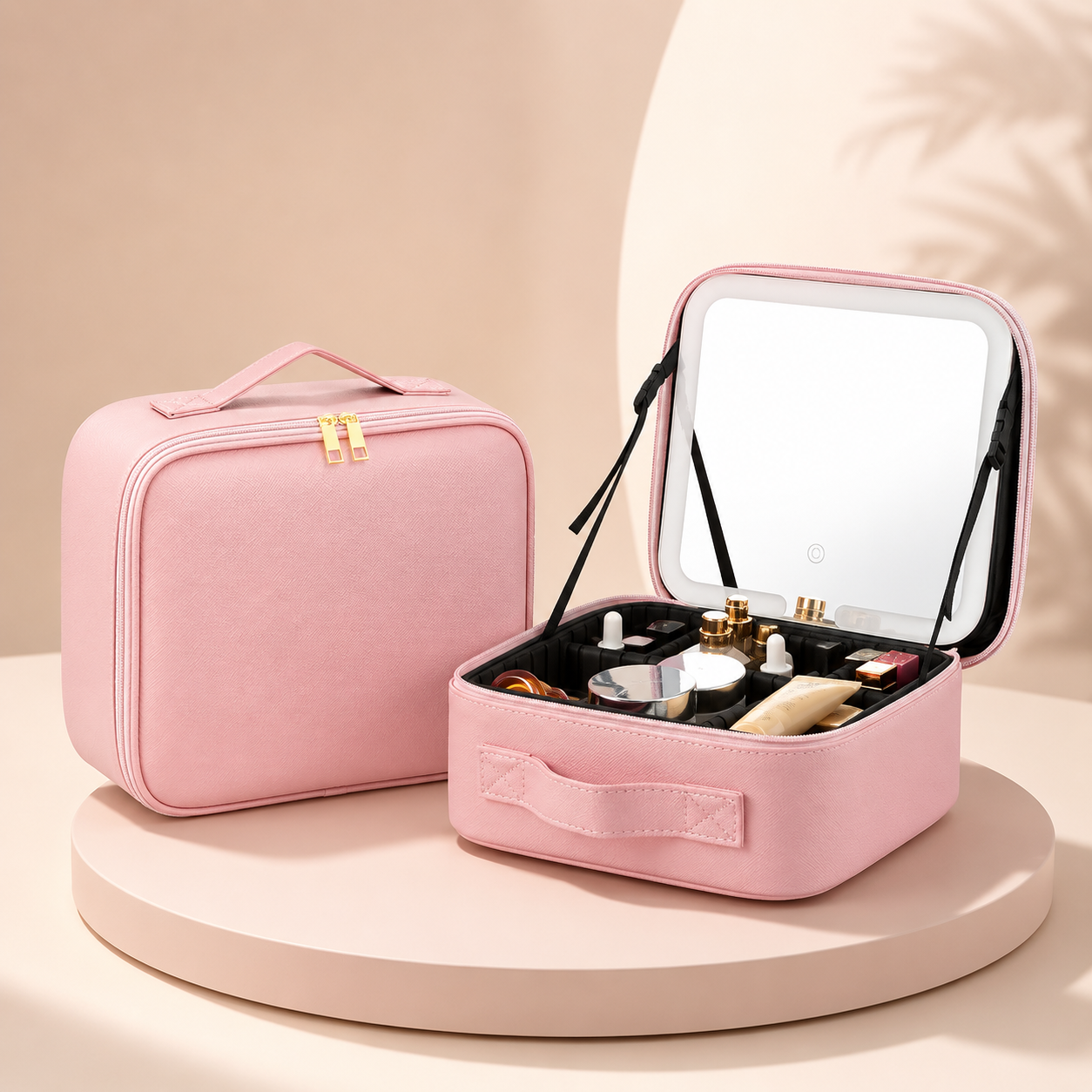 Makeup-etui Rejse Kosmetik Organizer Mors Dag LED-spejlæske