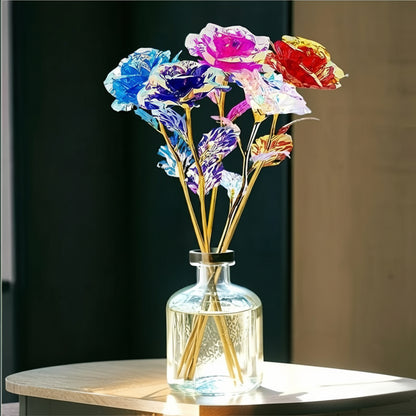 Ramo de Flores Regalo para el Día de la Madre Rosa Artificial Decoración de Mesa