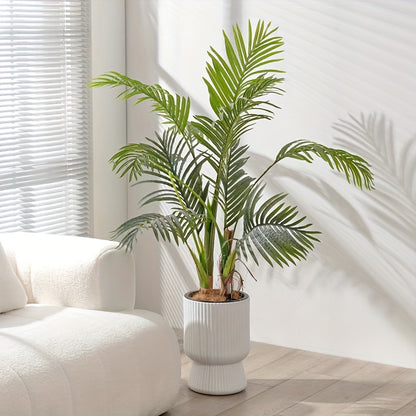 Hvid selvvandende blomsterpotte | Moderne vinrueglas-design plantekrukke med vandstandsmåler