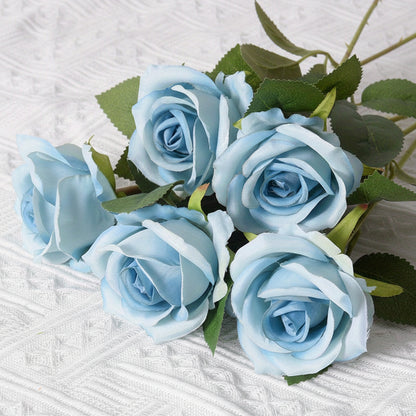 Buchet de flori artificiale pentru Ziua Mamei, trandafiri roșii decorativi