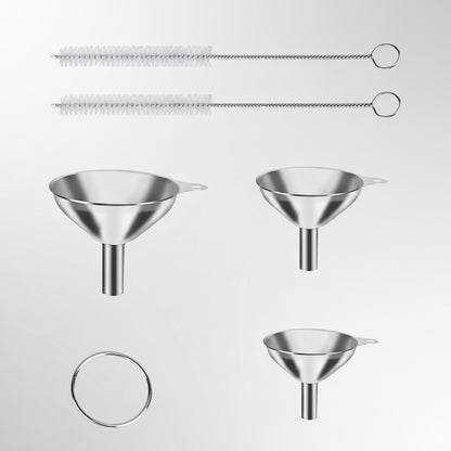 Stainless Steel Funnel Set 3 Sizes Kitchen Bottles Spices