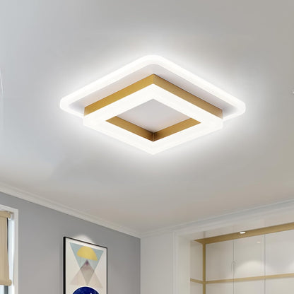 Lumină LED pătrată pentru tavan | Corp modern montat la nivelul plafonului