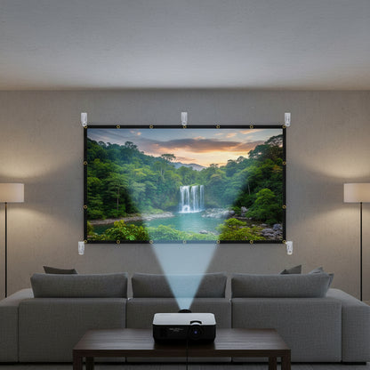 Pantalla de proyector portátil de 120 pulgadas para películas al aire libre con visualización HD