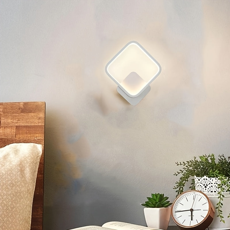 Candeeiro de Parede LED Quadrado Moderno | Luminária Geométrica Minimalista
