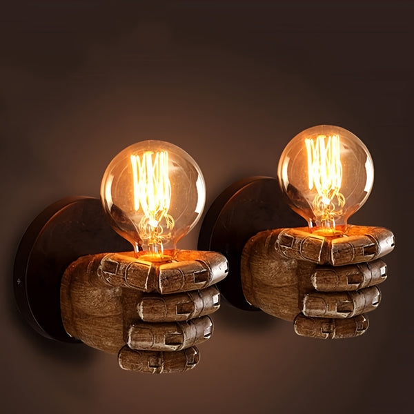 Industrial Hand Wall Lamp | Resin E26 Wall Sconce