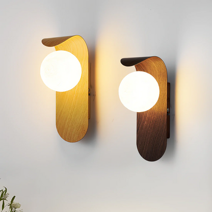 Lampa de perete LED Icar Scandinavian | Design minimalist din lemn