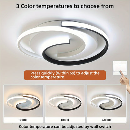 Moderne spiral LED loftlampe | Minimalistisk rund indbygningslampe