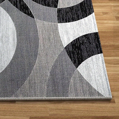 שטיח גיאומטרי Orbit Weave | שטיח רצפה רך מפל velvet נגד החלקה