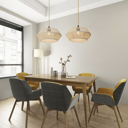 Abajur de Corda de Papel Tecido à Mão | Design Natural Moderno
