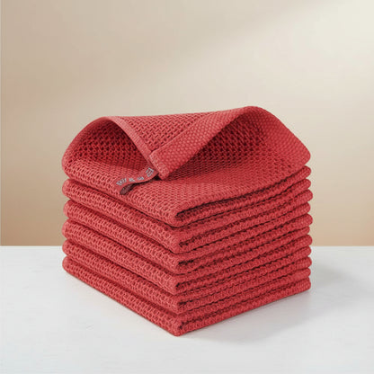 Conjunto de Panos de Algodão Macios Absorventes com Padrão de Colmeia