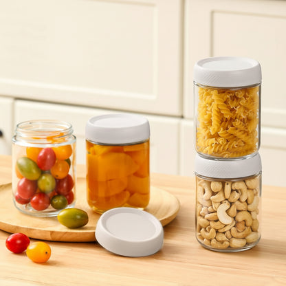 Barattoli Vetro Ermetici Contenitori Cucina Impilabili Conservazione