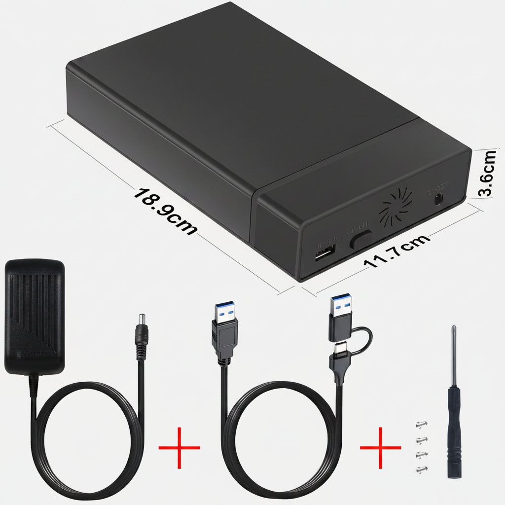 Custodia Esterna per Hard Disk Portatile SSD USB 3.0 SATA