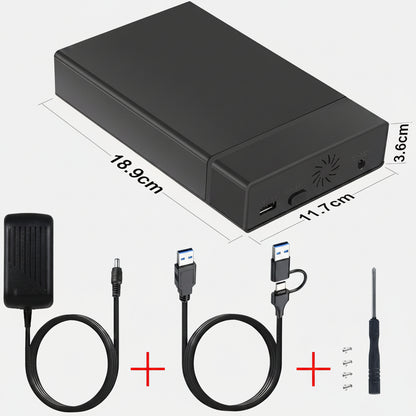 Custodia Esterna per Hard Disk Portatile SSD USB 3.0 SATA