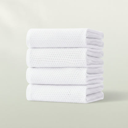 Conjunto de Panos de Algodão Macios Absorventes com Padrão de Colmeia