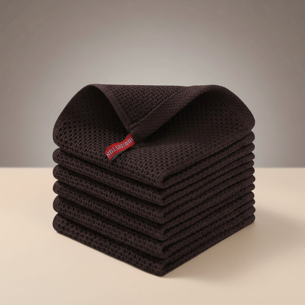 Conjunto de Panos de Algodão Macios Absorventes com Padrão de Colmeia