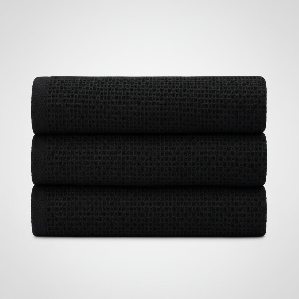 Conjunto de Panos de Algodão Macios Absorventes com Padrão de Colmeia