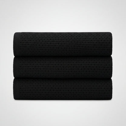 Conjunto de Panos de Algodão Macios Absorventes com Padrão de Colmeia