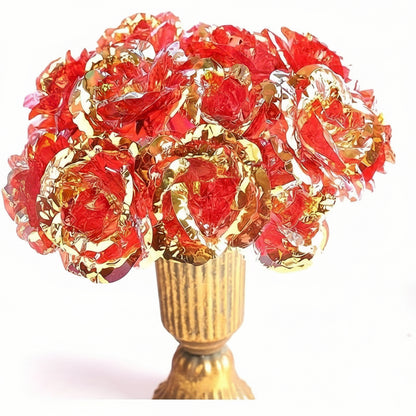 Ramo de Flores Regalo para el Día de la Madre Rosa Artificial Decoración de Mesa