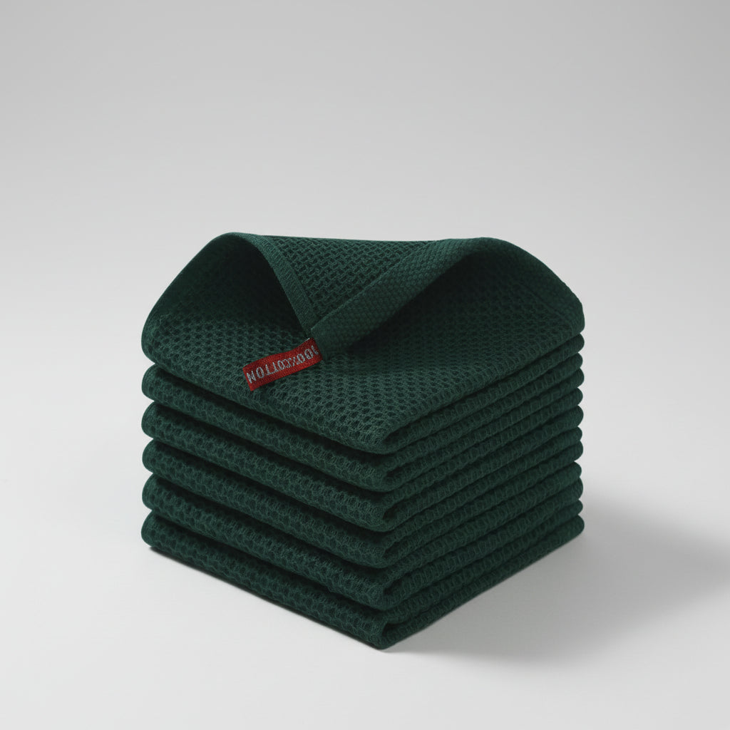 Conjunto de Panos de Algodão Macios Absorventes com Padrão de Colmeia
