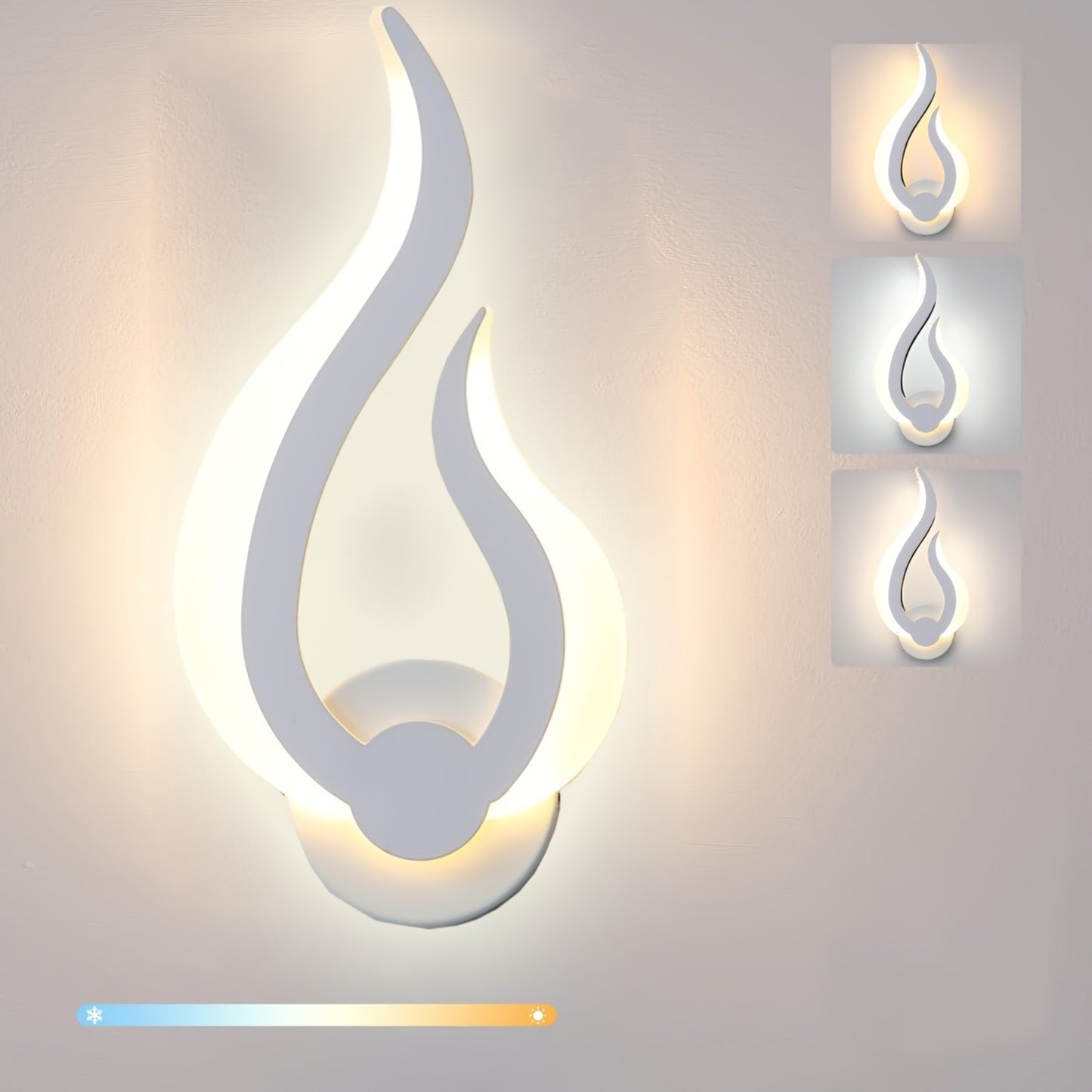 Lámpara de Pared LED Modern Flame | Aplique de 10W Luz Cálida Blanca