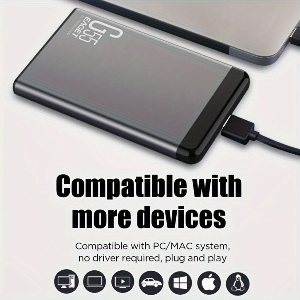 Unità disco esterna portatile SSD USB sottile per archiviazione e backup
