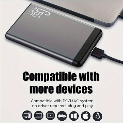 Unità disco esterna portatile SSD USB sottile per archiviazione e backup