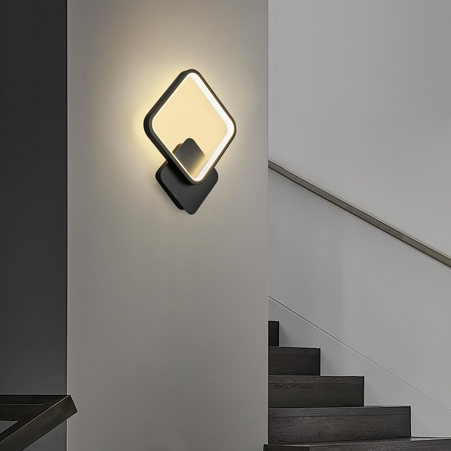 Candeeiro de Parede LED Quadrado Moderno | Luminária Geométrica Minimalista