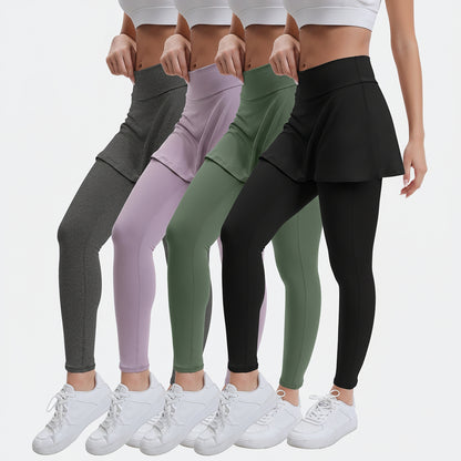 Pantaloni da yoga svasati a vita alta per pickleball, leggings elasticizzati