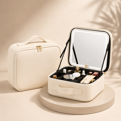 Makeup-etui Rejse Kosmetik Organizer Mors Dag LED-spejlæske