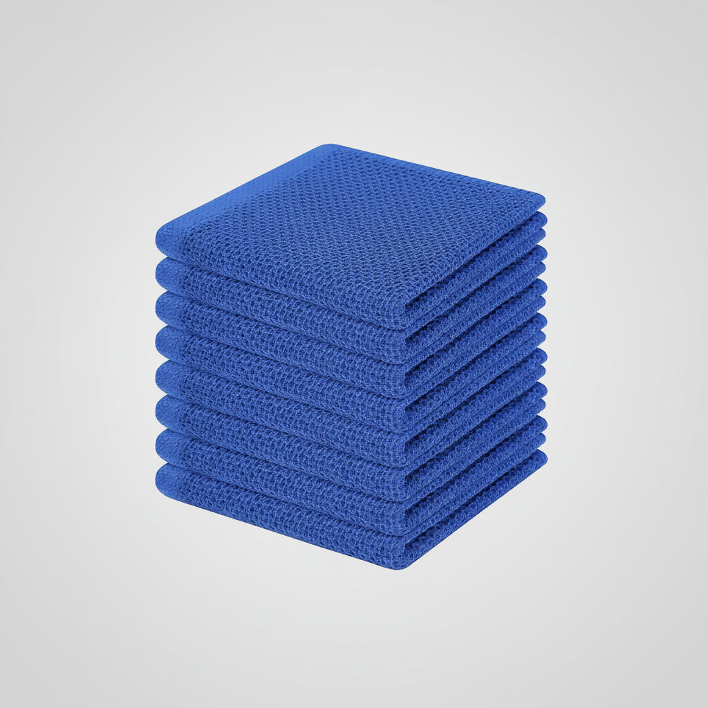 Conjunto de Panos de Algodão Macios Absorventes com Padrão de Colmeia