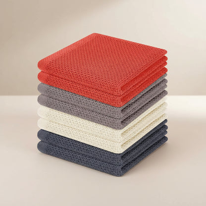 Conjunto de Panos de Algodão Macios Absorventes com Padrão de Colmeia