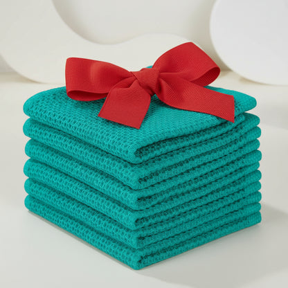 Conjunto de Panos de Algodão Macios Absorventes com Padrão de Colmeia