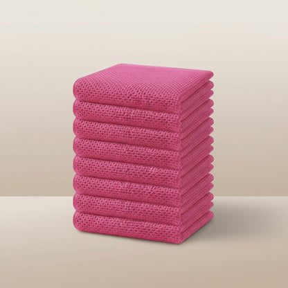 Conjunto de Panos de Algodão Macios Absorventes com Padrão de Colmeia