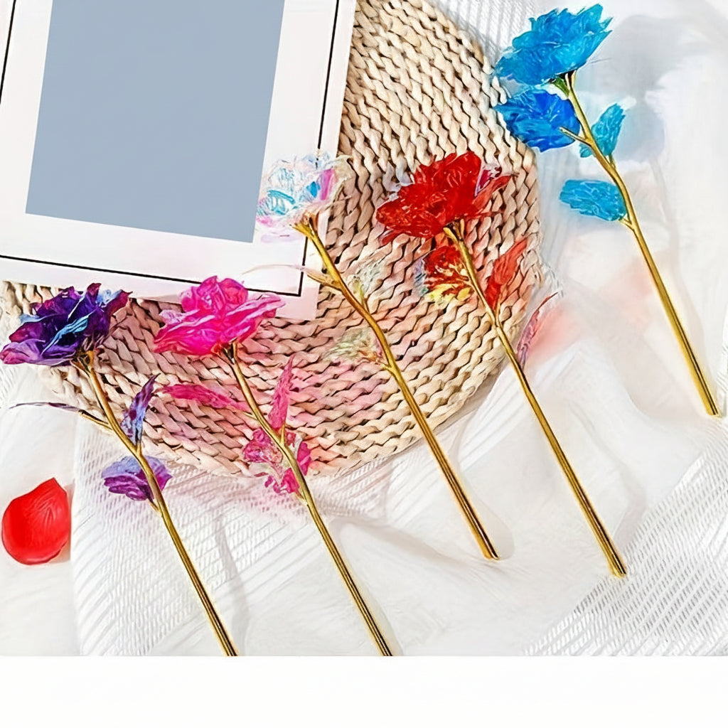 Ramo de Flores Regalo para el Día de la Madre Rosa Artificial Decoración de Mesa