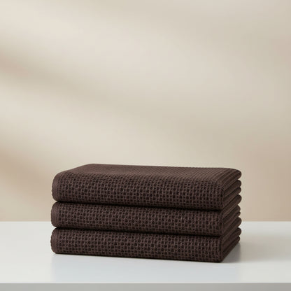 Conjunto de Panos de Algodão Macios Absorventes com Padrão de Colmeia